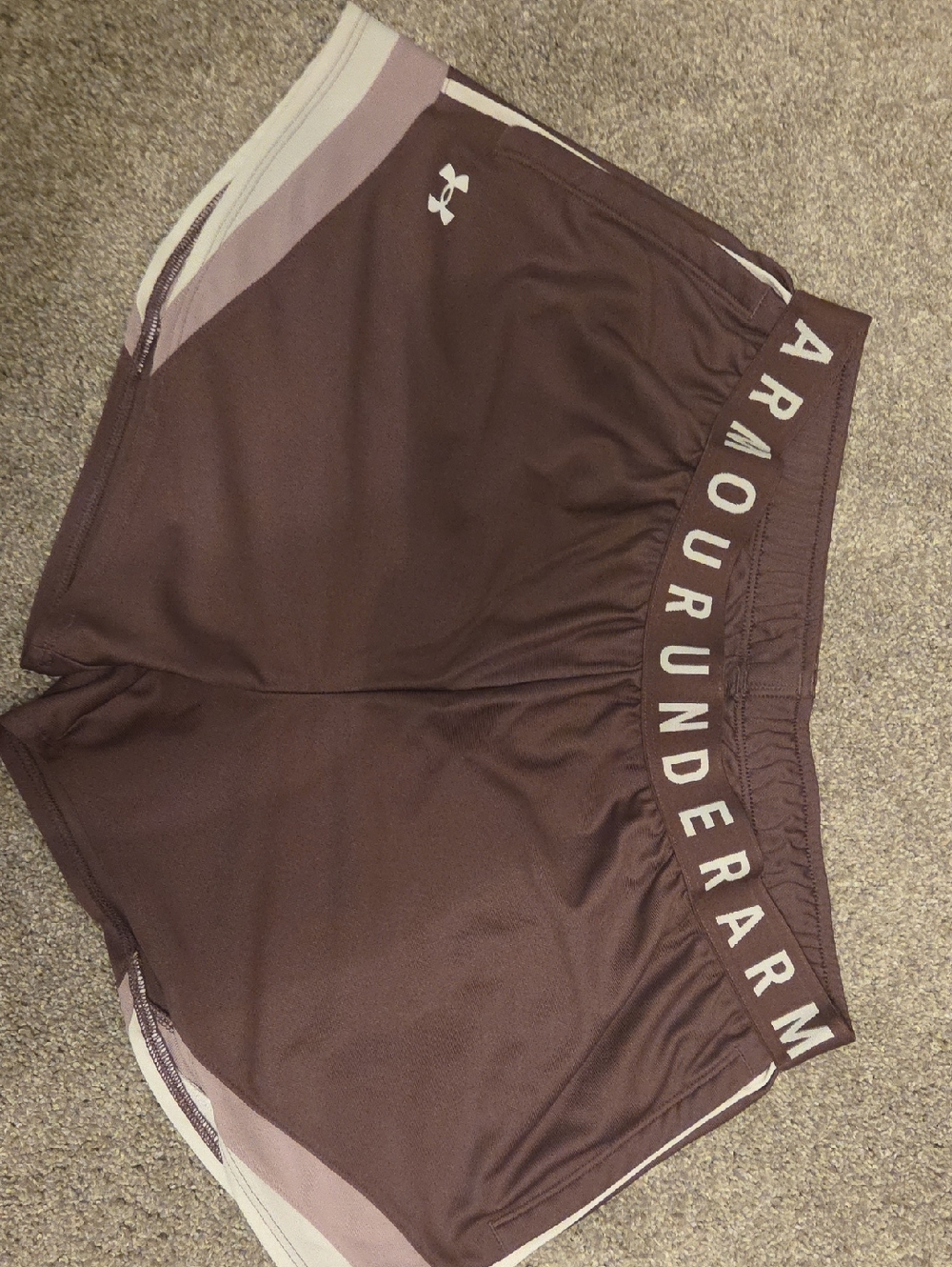 Under Armour Plum Athletic Shorts with Light Mauve Trim